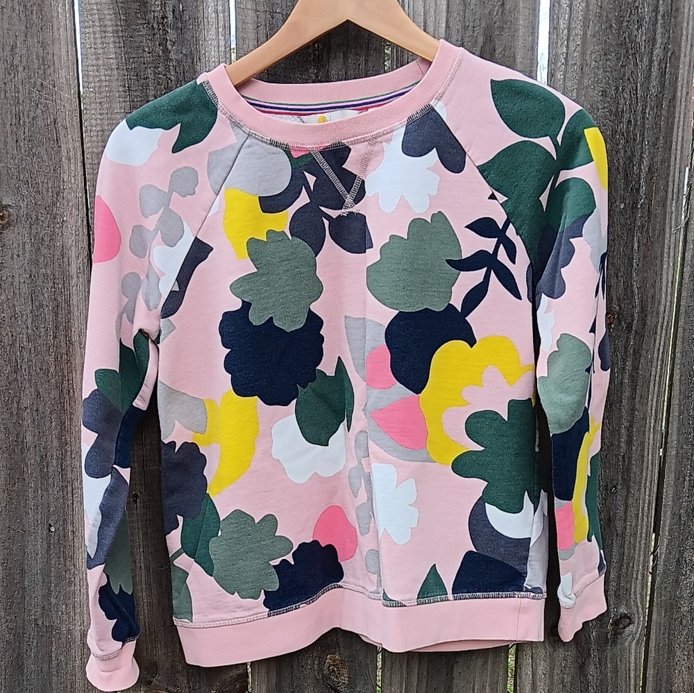 Boden Floral Sweatshirt - Pink, Green, Yellow